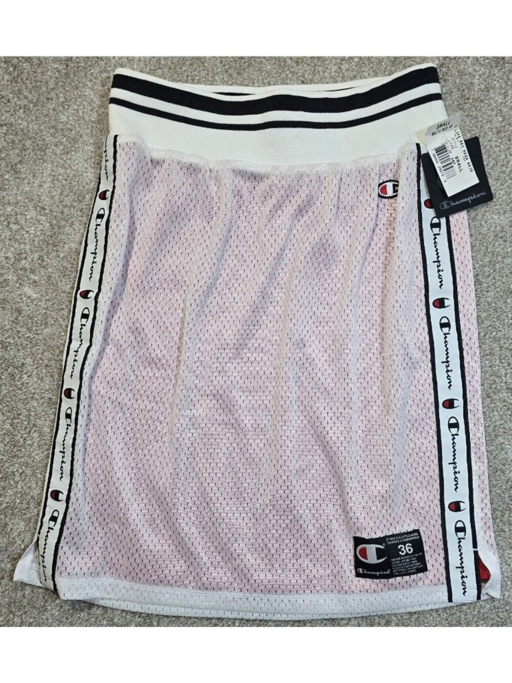 Champion Pink Mesh Athletic Skirt with Branded Side Tape